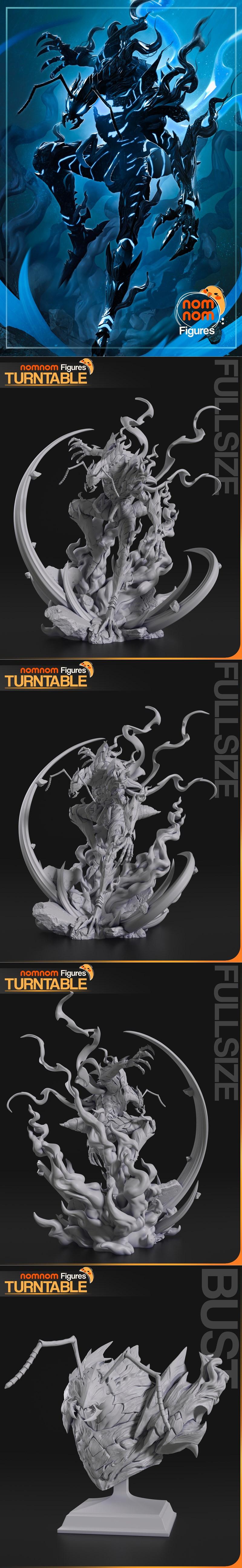 影之国3D打印模型：影Beru独享版|Nomnom Figures – Shadow Beru – Solo Leveling – 3D Print Model STL