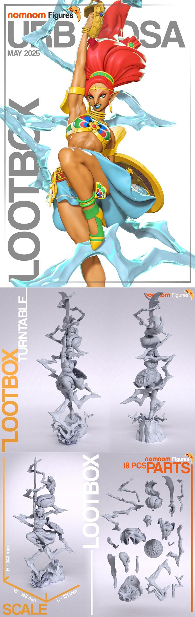 乌尔博萨 Breath of the Wild 3D打印模型|Nomnom Figures – Urbosa – Breath of the Wild – 3D Print Model STL