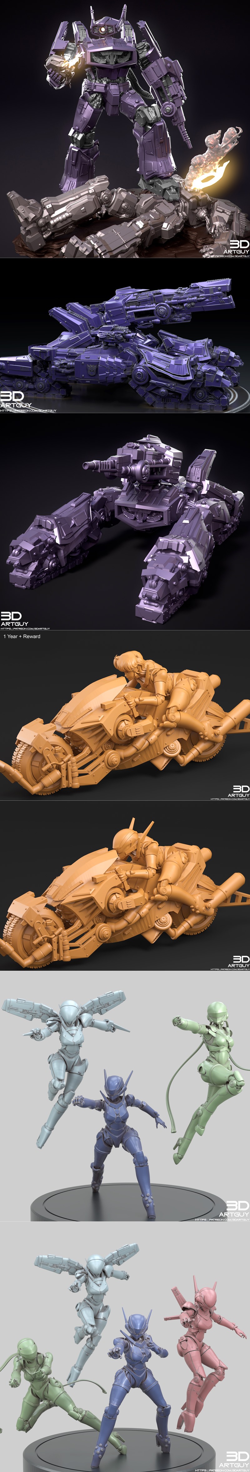 3DArtGuy 2025六月新品：动漫游戏角色3D打印模型STL分享|3DArtGuy June 2025 – 3D Print Model STL