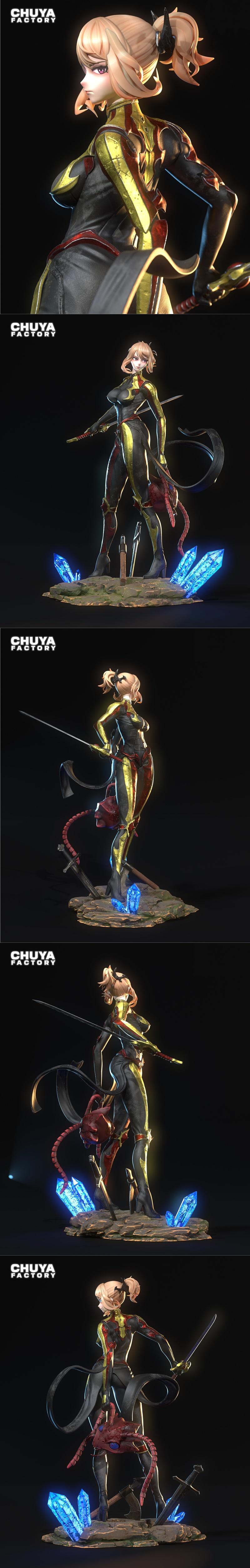 楚亚工厂 - 唯一等级 - 陈海恩 3D打印模型|Chuya Factory – Solo Leveling – Cha Hae-In – 3D Print Model STL