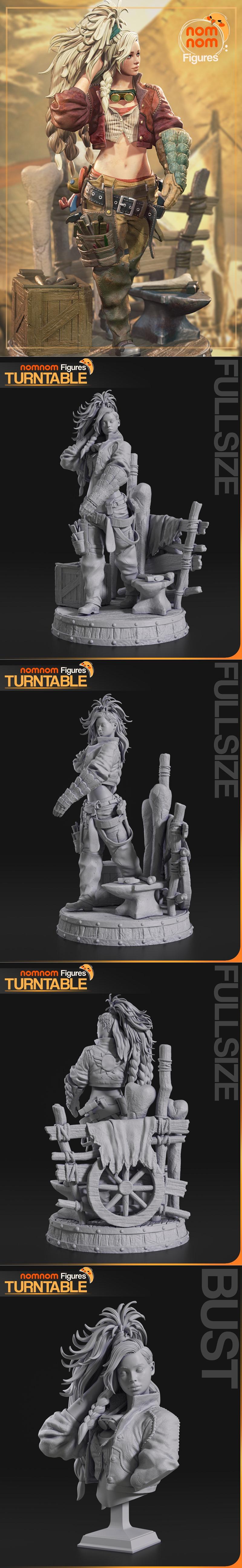 Gemma 3D打印模型 - 《怪物猎人：荒野》角色造型|Nomnom Figures – Gemma – Monster Hunter Wilds – 3D Print Model STL