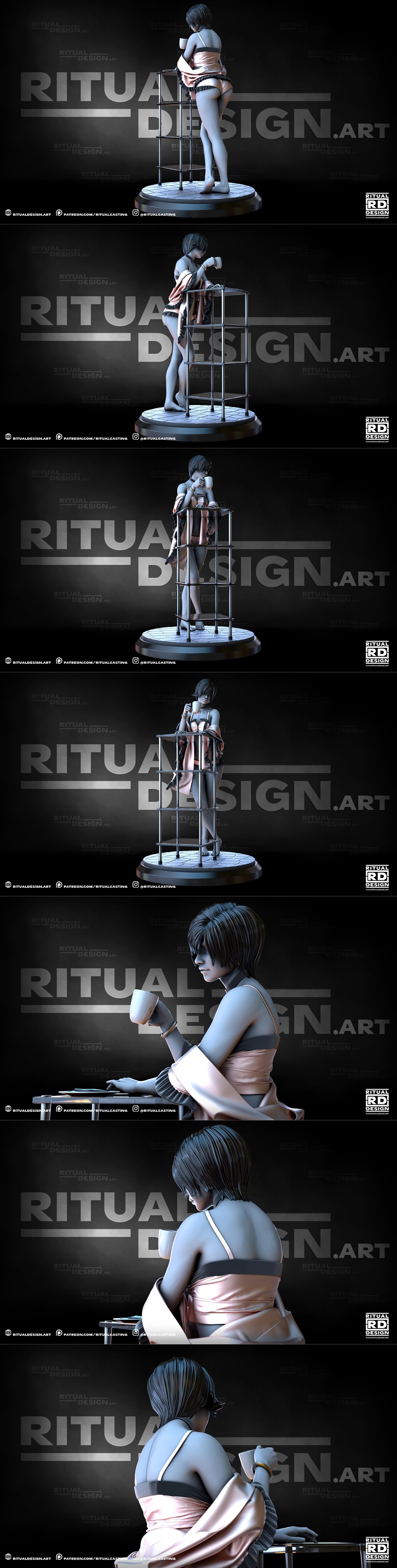 咖啡主题3D打印模型设计|Ritual Design – Coffee – 3D Print Model STL