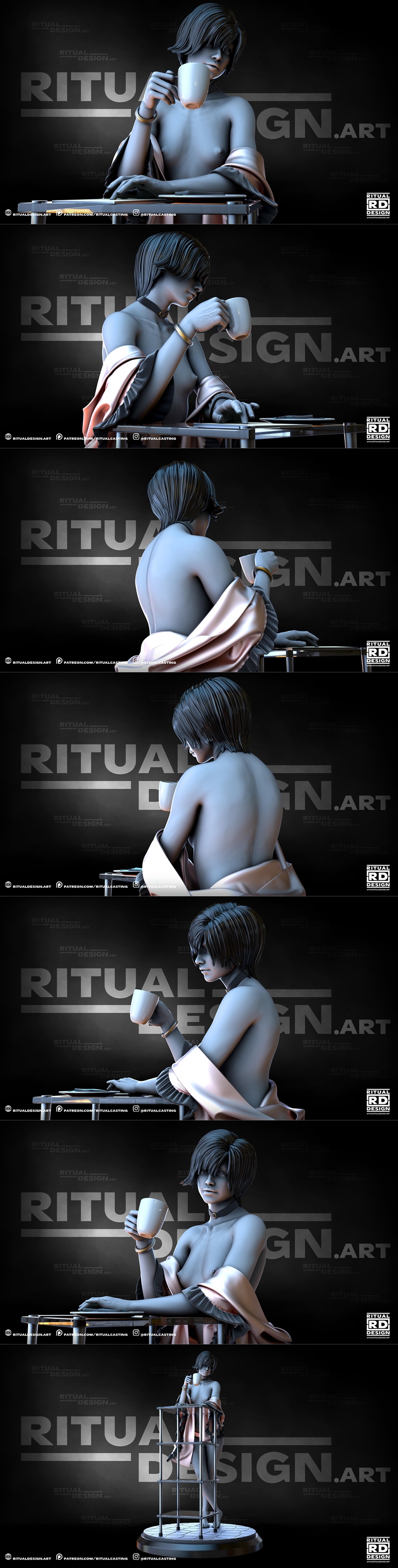 咖啡主题3D打印模型设计|Ritual Design – Coffee – 3D Print Model STL