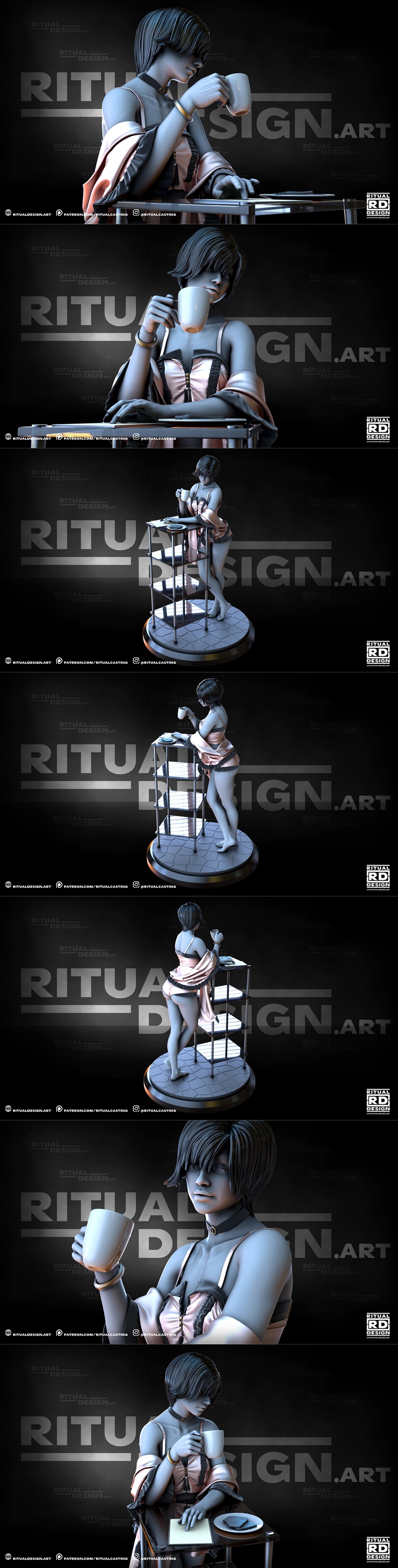 咖啡主题3D打印模型设计|Ritual Design – Coffee – 3D Print Model STL