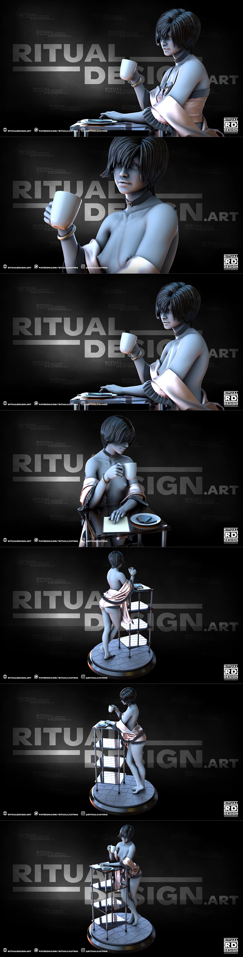 咖啡主题3D打印模型设计|Ritual Design – Coffee – 3D Print Model STL