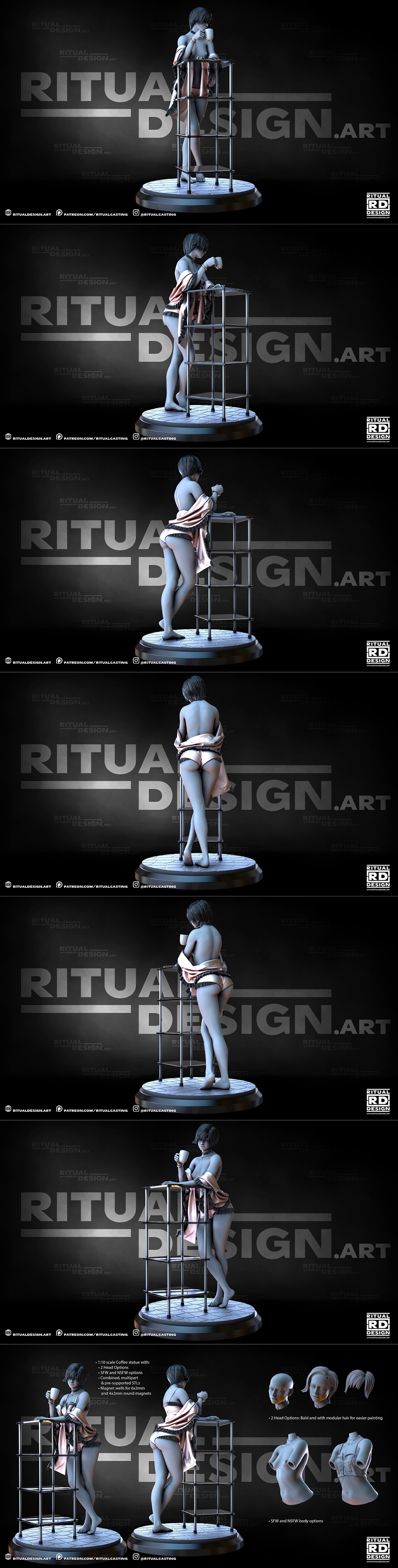 咖啡主题3D打印模型设计|Ritual Design – Coffee – 3D Print Model STL