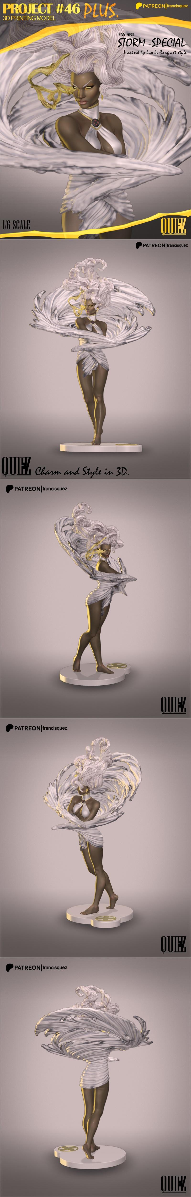 弗朗西斯·奎兹 风暴 3D打印模型|Francis Quez – Storm – 3D Print Model STL