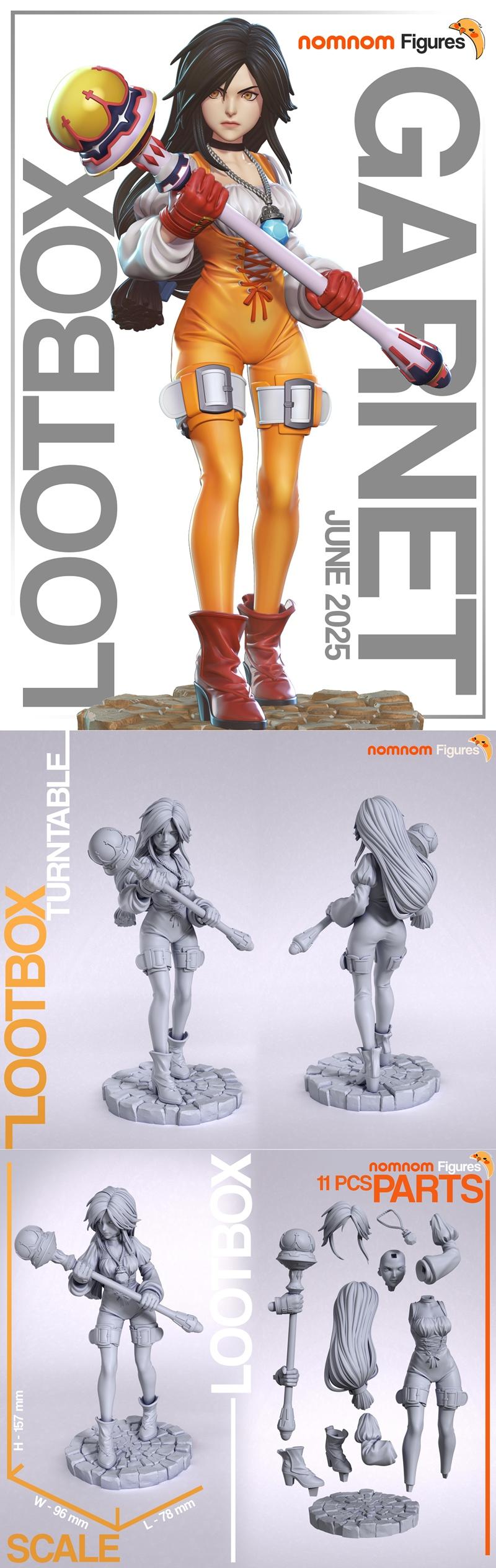 诺姆人偶 - 奥尔德里亚斯 - 阿尔赛德 3D打印模型|Nomnom Figures – Garnet Til Alexandros – Final Fantasy IX – 3D Print Model STL