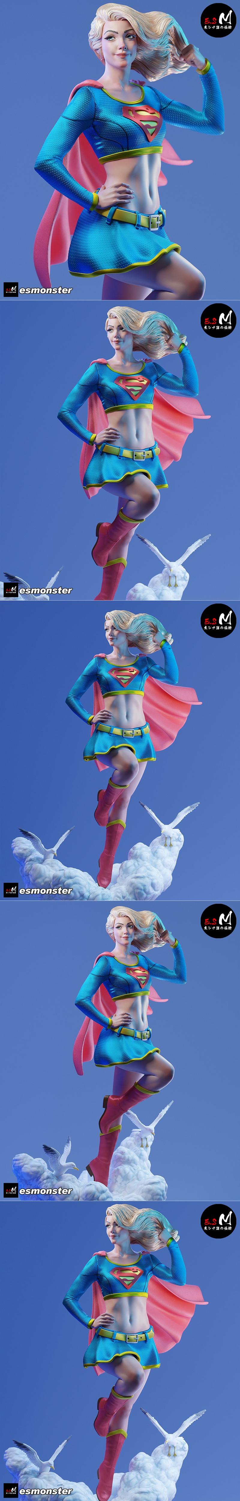 E.S怪物 - 超级女孩 - 3D打印模型|E.S Monster – Super Girl – 3D Print Model STL