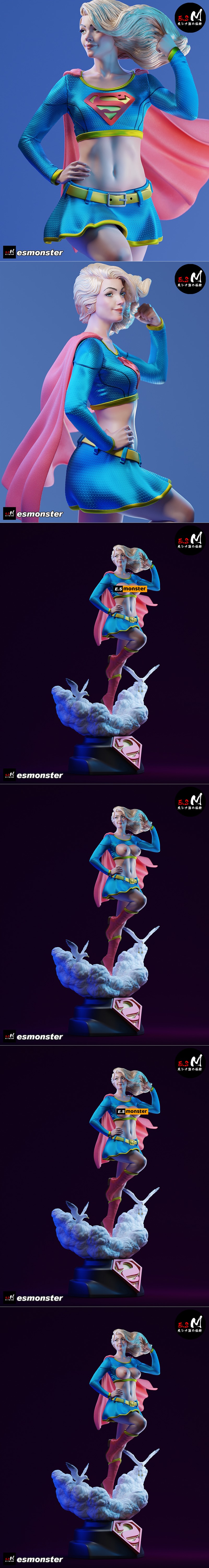 E.S怪物 - 超级女孩 - 3D打印模型|E.S Monster – Super Girl – 3D Print Model STL