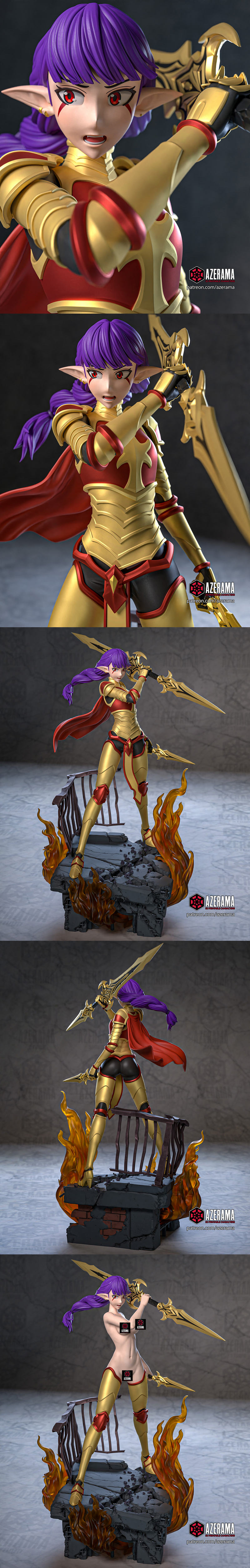 独孤求败——全职高手——艾丝丽·拉迪鲁 3D打印模型|Azerama – Solo Leveling – Esil Radiru – 3D Print Model