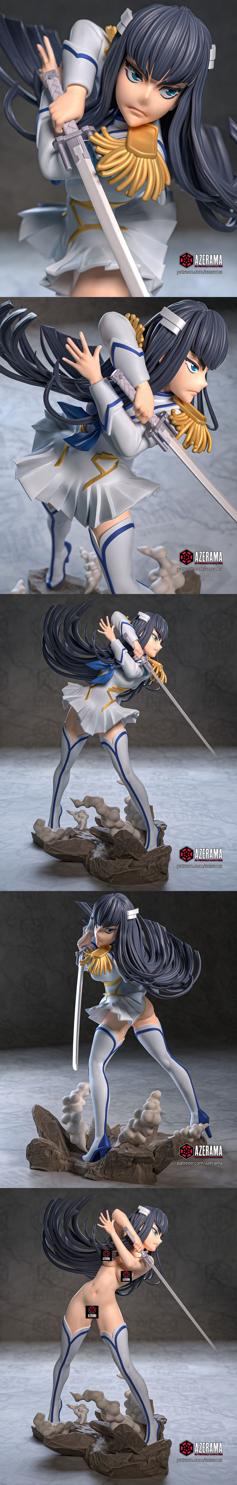 Azerama 3D打印模型：杀戮尖塔·神无礼奈|Azerama – Kill La Kill – Satsuki Kiryuuin – 3D Print Model