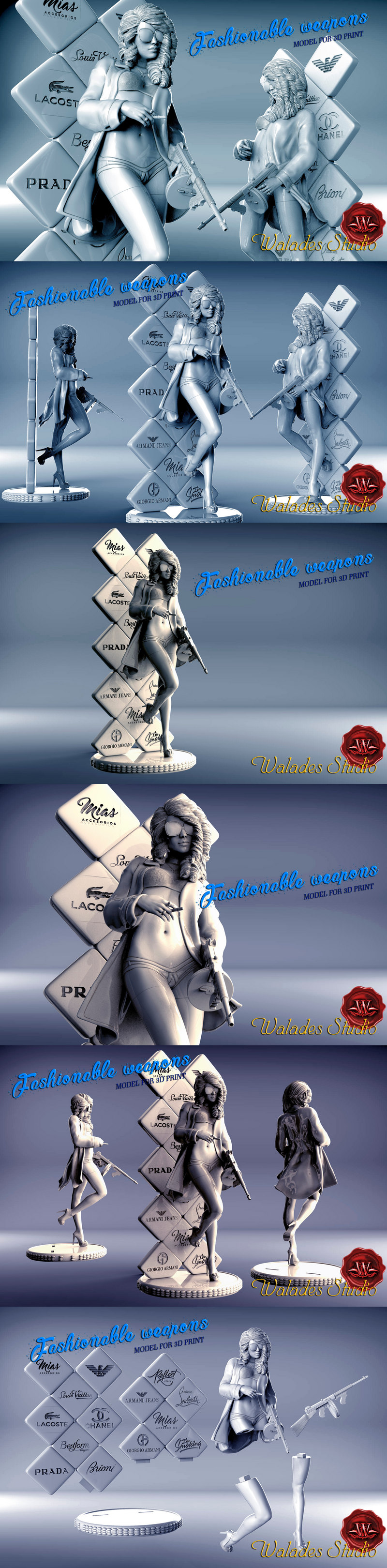 Walades Studio - 时尚武器 - 3D打印模型|Walades Studio – Fashionable Weapons – 3D Print Model