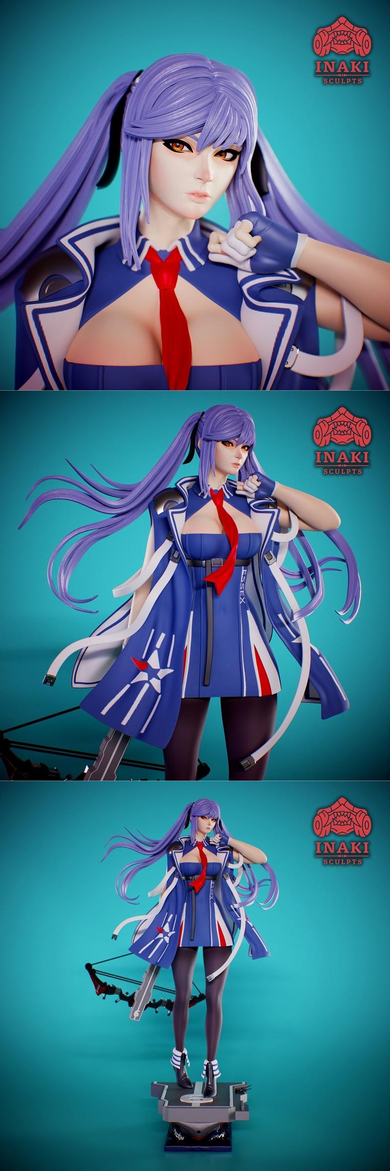 艾尼克斯打造——艾尔兰——阿祖尔兰3D打印模型|Inaki Sculpts – Essex – Azur Lane – 3D Print Model STL