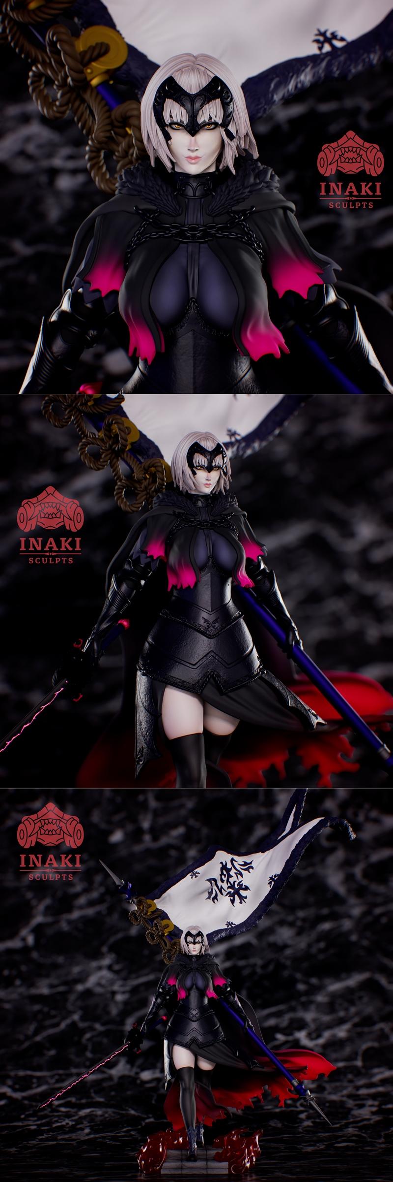 Inaki打造的《Jeanne Darc》角色3D打印模型|Inaki Sculpts – Jeanne Darc Alter – Fate Go – 3D Print Model STL