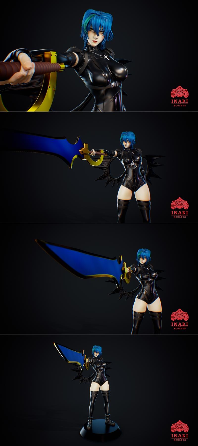 Inaki打造的Xenovia Quarta高中DxD角色3D打印模型|Inaki Sculpts – Xenovia Quarta – Highschool DxD – 3D Print Model STL