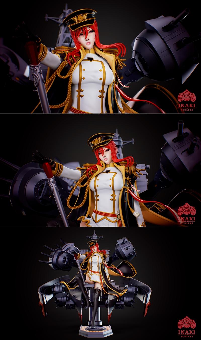 Inaki雕塑 · 皇权 · 《Azur Lane》3D打印模型|Inaki Sculpts – Monarch – Azur Lane – 3D Print Model STL