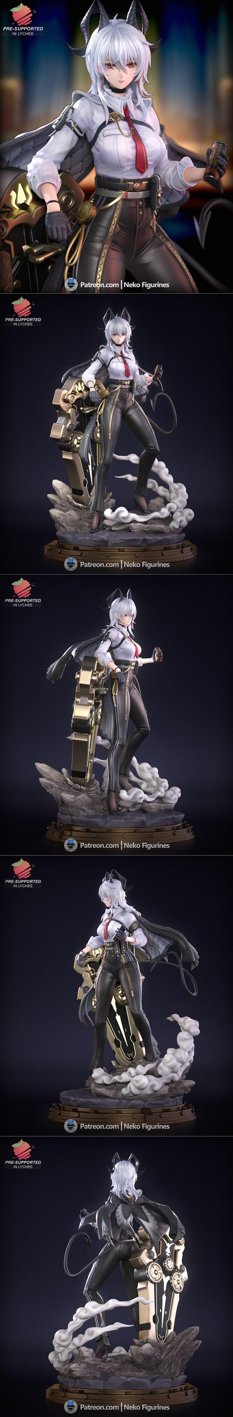 Neko Figurines 3D打印模型：Wuthering Waves Zani角色立体模型|Neko Figurines – Wuthering Waves – Zani – 3D Print Model STL