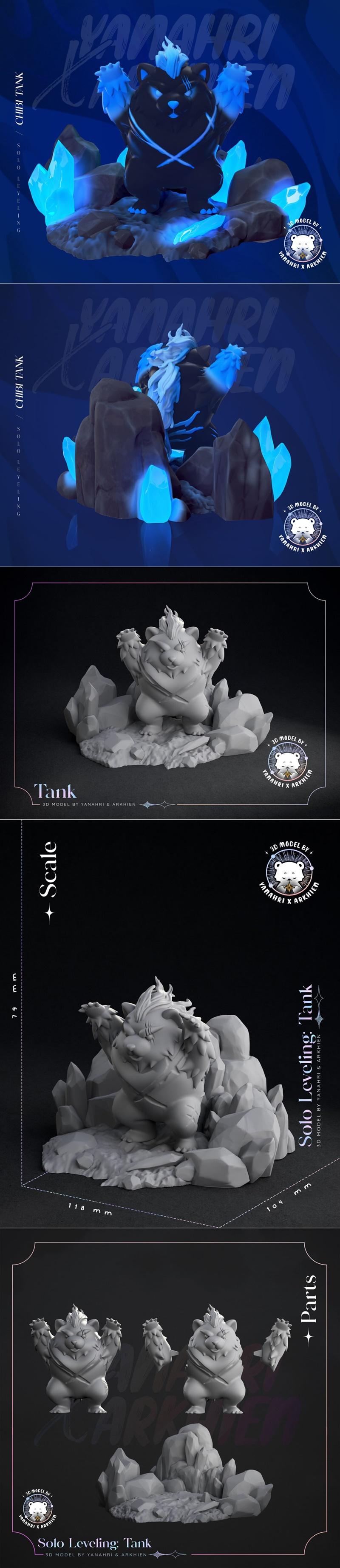 Darikuma 3D打印模型：坦克造型角色设计|Tank By Darikuma – 3D Print Model STL