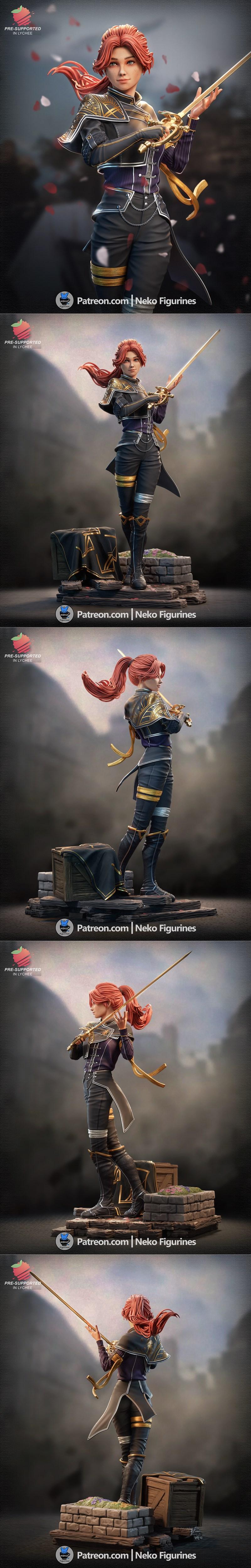 Neko Figurines 33号作品 马尔角色 3D打印模型|Neko Figurines – Expedition 33 – Maelle – 3D Print Model STL