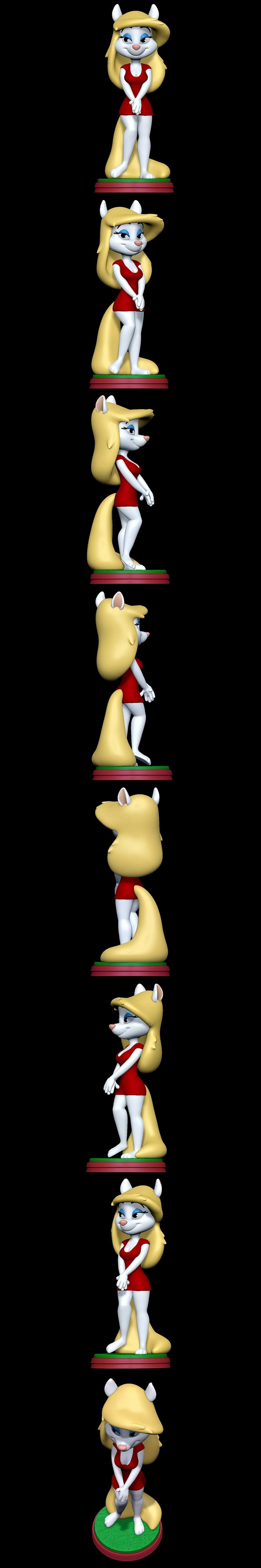 Minerva Mink 3D打印模型：动画奇趣角色登场|SillyToys – Minerva Mink Animaniacs – 3D Print Model