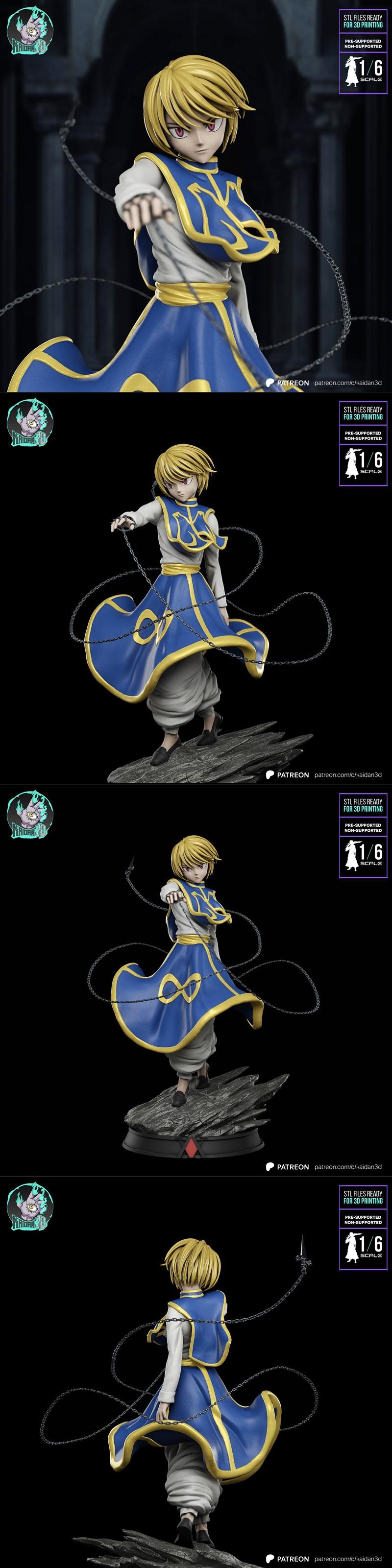 Kaidan 3D打印模型： Kurapika角色立体模型|Kaidan 3D – Kurapika – 3D Print Model STL