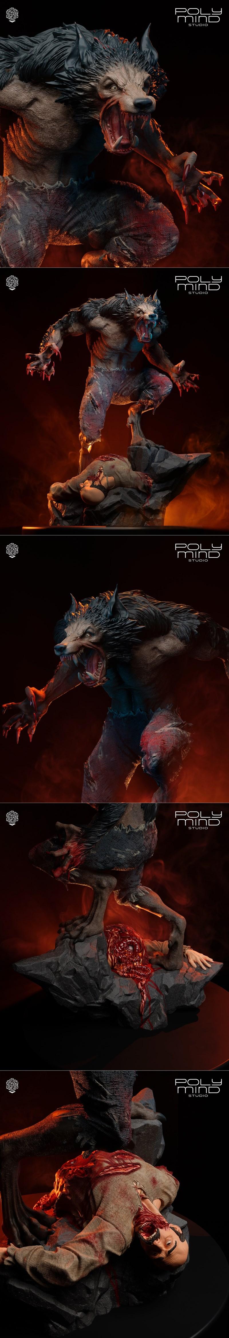 PolyMind Studio – Werewolf – 3D Print Model STL