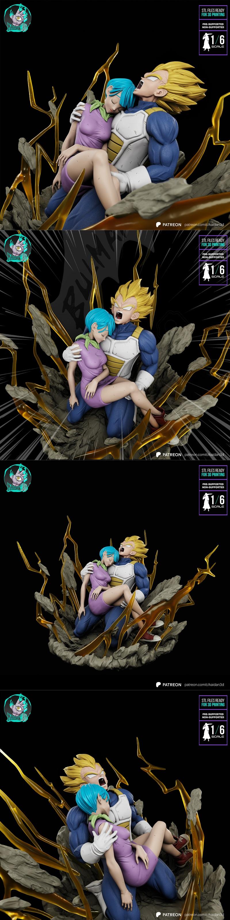 Kaidan 3D - 《龙珠》 Vegeta x Bulma 3D打印模型|Kaidan 3D – Vegeta x Bulma – 3D Print Model STL