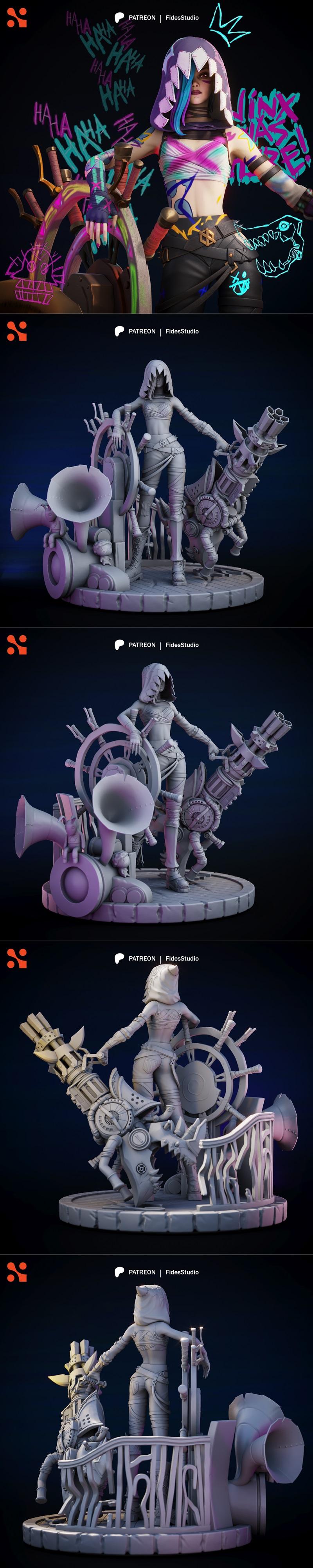 Fides Figure - Jinx - 3D打印模型|Fides Figure – Jinx – 3D Print Model STL