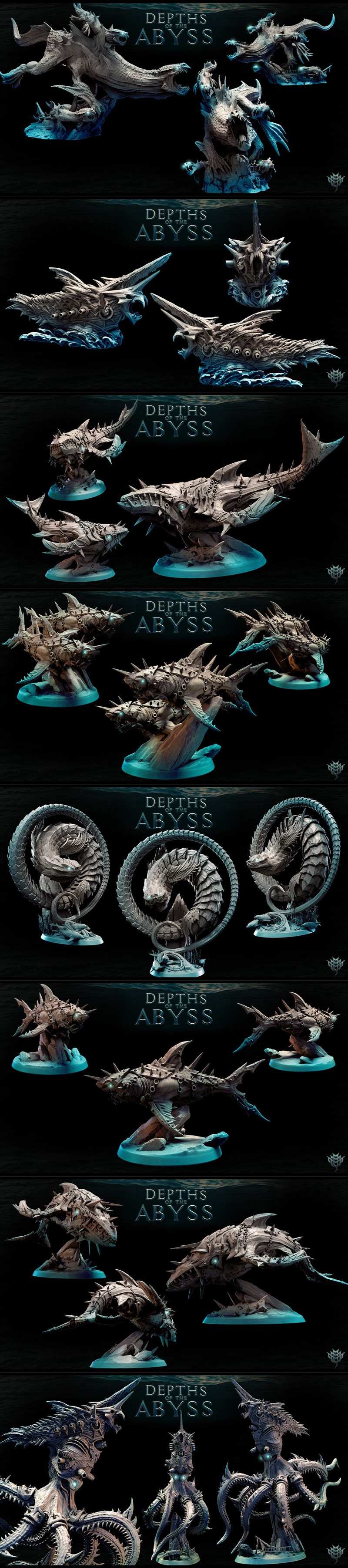 深渊之怒：迷你怪物狂潮 3D打印模型|Mini Monster Mayhem – Depths of the Abyss – 3D Print Model STL