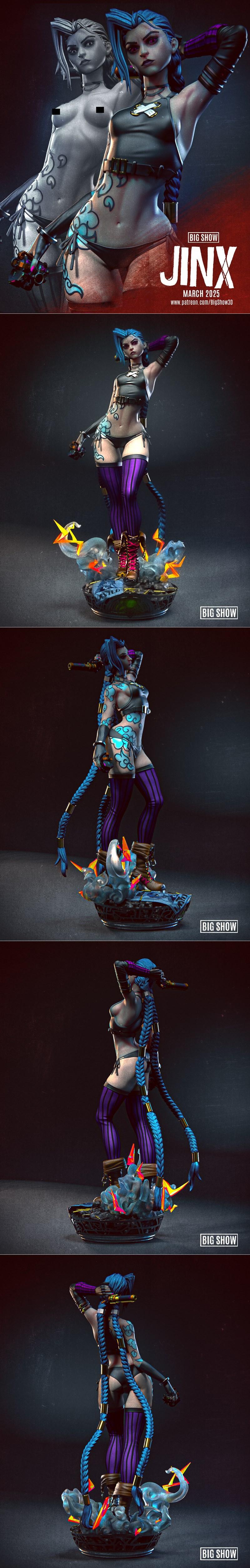 Big Show 3D打印模型（Jinx无码版）|Big Show – Jinx SFW Version – 3D Print Model STL