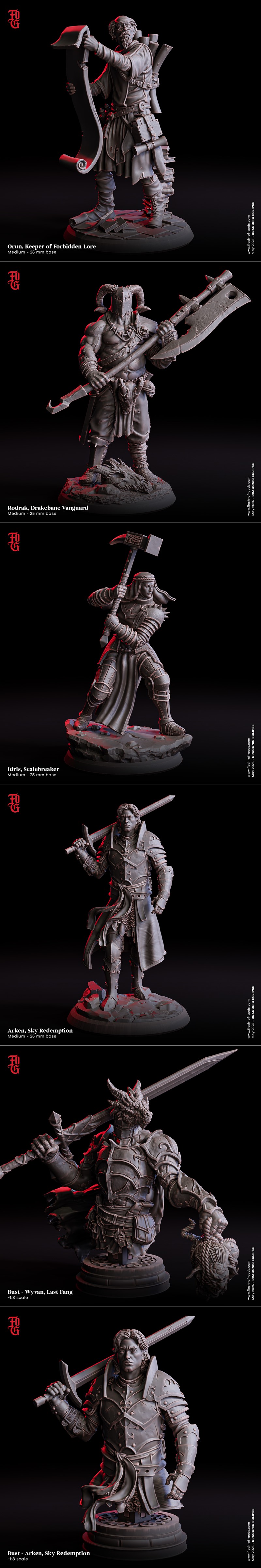 龙之蚀 2025款 3D打印模型|Flesh of Gods – Draconic Eclipse May 2025 – 3D Print Model STL