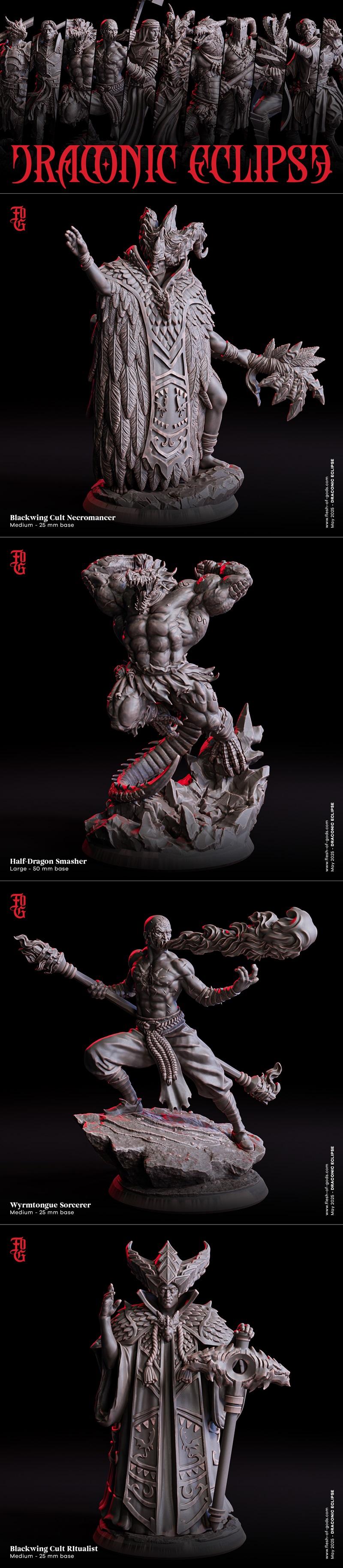 龙之蚀 2025款 3D打印模型|Flesh of Gods – Draconic Eclipse May 2025 – 3D Print Model STL