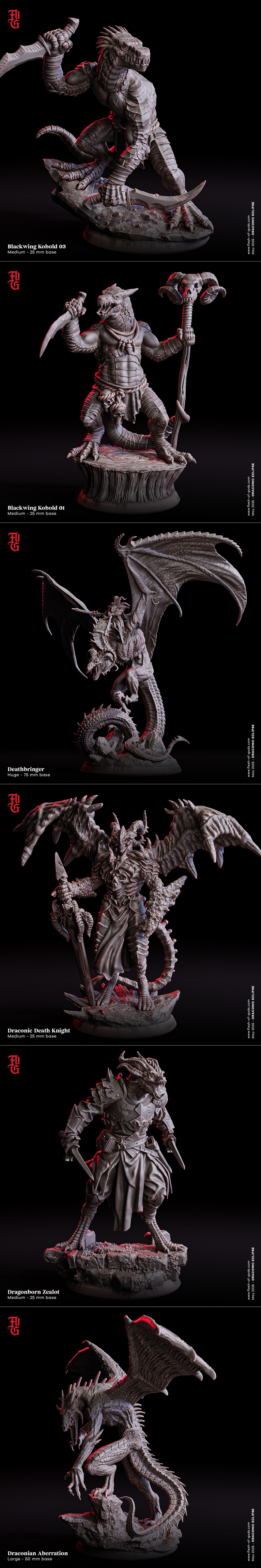龙之蚀 2025款 3D打印模型|Flesh of Gods – Draconic Eclipse May 2025 – 3D Print Model STL