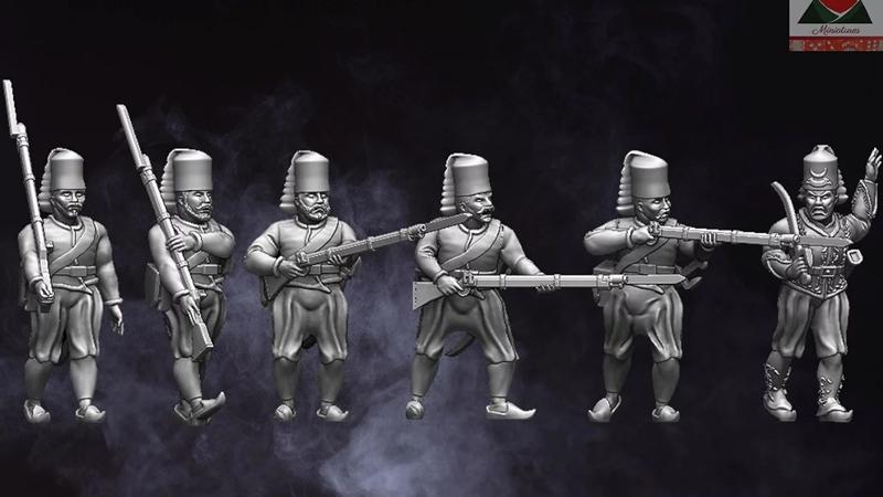 拿破仑奥斯曼纳齐姆征兵步兵——3D打印模型|Napoleonic Ottoman Nazim Cedit Infantry – 3D Print Model STL