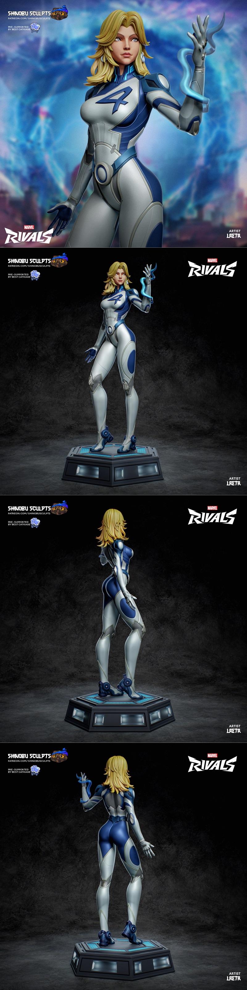 谢诺布打造——漫威——隐形女——3D打印模型|Shinobu Sculpts – Marvel – Invisible Woman – 3D Print Model STL