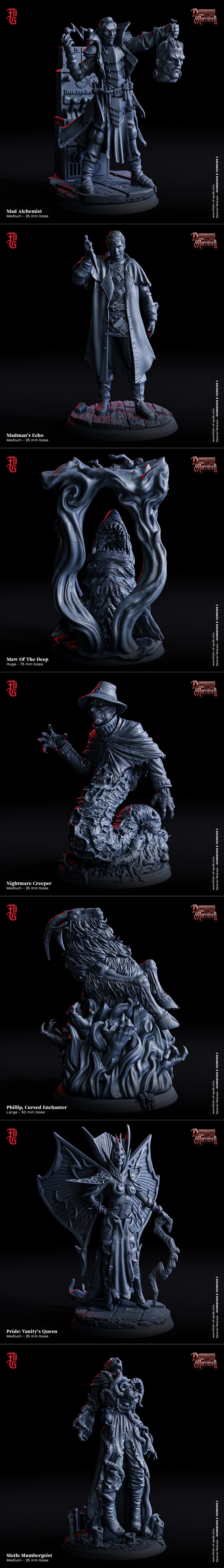 神之肉 —— 地下迷宫 Vol.2 —— 3D打印模型|Flesh of Gods – Dungeons & Terrors Vol.2 – 3D Print Model STL