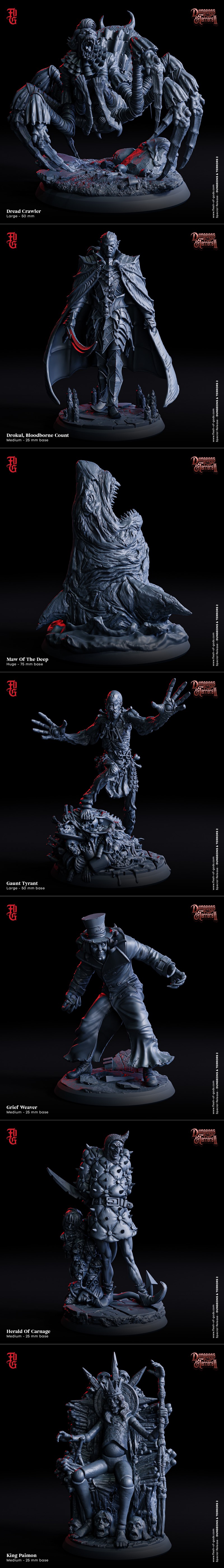 神之肉 —— 地下迷宫 Vol.2 —— 3D打印模型|Flesh of Gods – Dungeons & Terrors Vol.2 – 3D Print Model STL