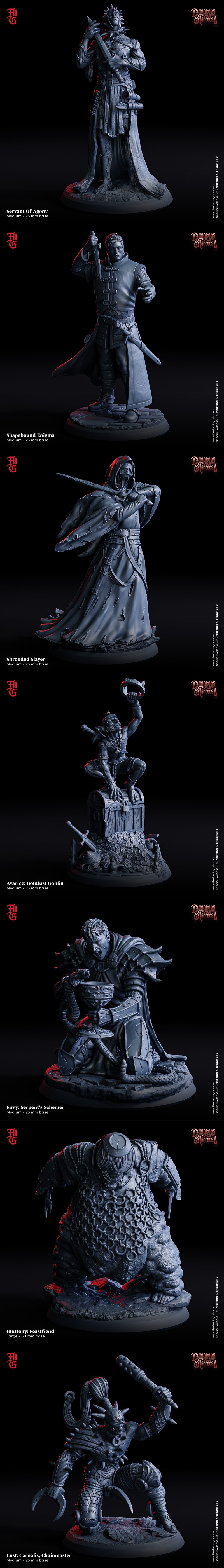 神之肉 —— 地下迷宫 Vol.2 —— 3D打印模型|Flesh of Gods – Dungeons & Terrors Vol.2 – 3D Print Model STL
