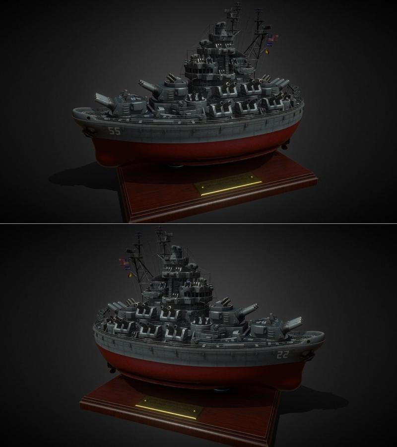 美国战列舰“密苏里号”3D打印模型|USS TOY MISSOURI (BB-55) – 3D Print Model STL