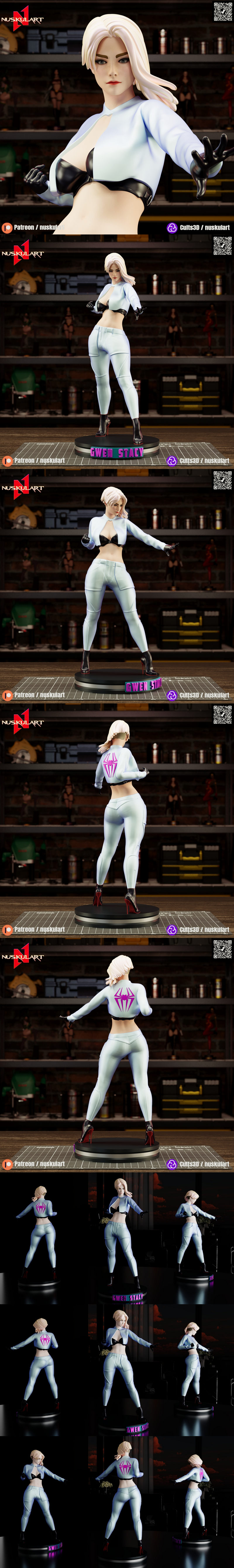 蜘蛛格温——漫威多元宇宙3D打印收藏模型|Spider Gwen Stacy – Across the Spider Verse – Collectible Rare Model – 3D Print Model