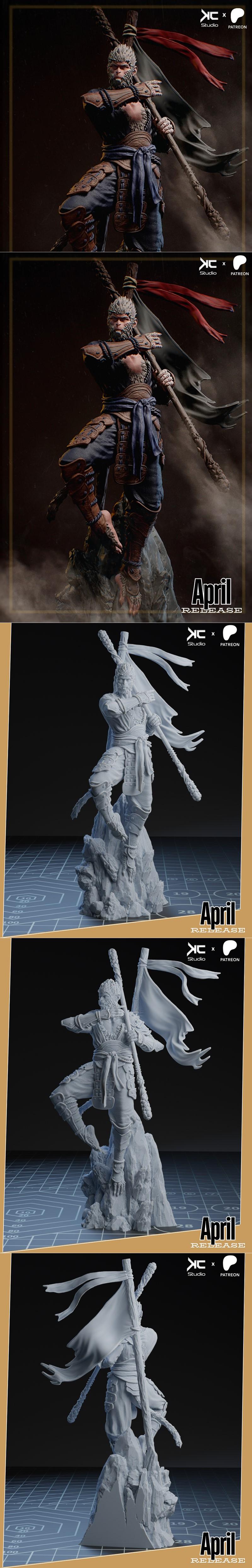 黑神话：西游 3D打印模型|KcStudio – Wukong – Black Myth Wukong – 3D Print Model STL