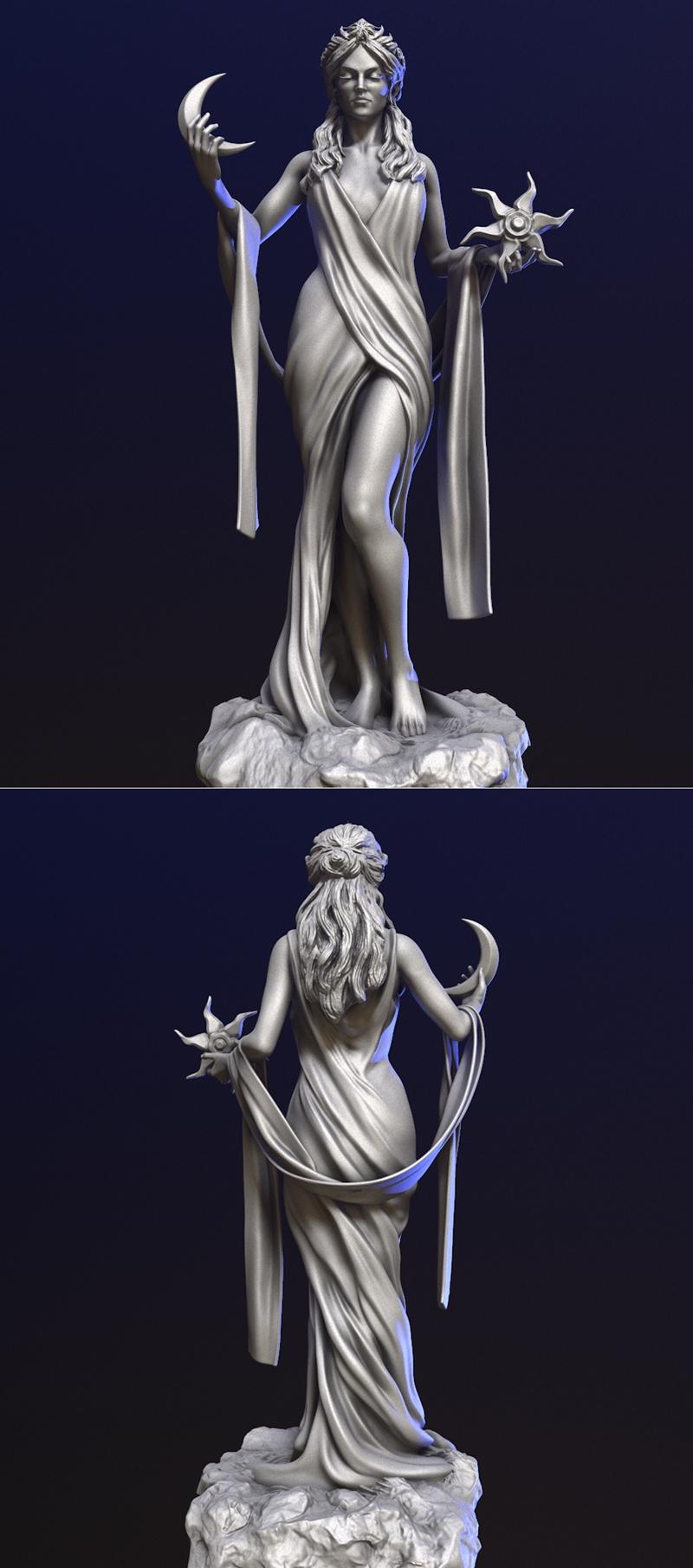 阿祖拉——上古卷轴——3D打印模型|Azura – Elder Scrolls – 3D Print Model STL
