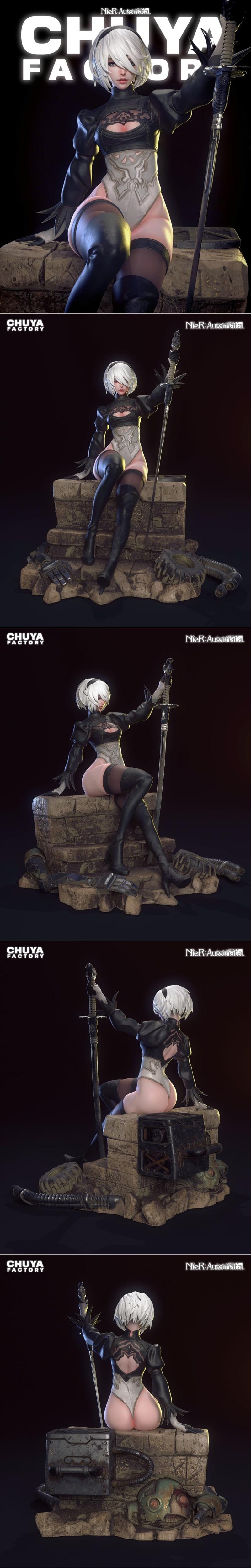 Chuya工厂 - 2B - 3D打印模型|Chuya Factory – 2B – 3D Print Model STL