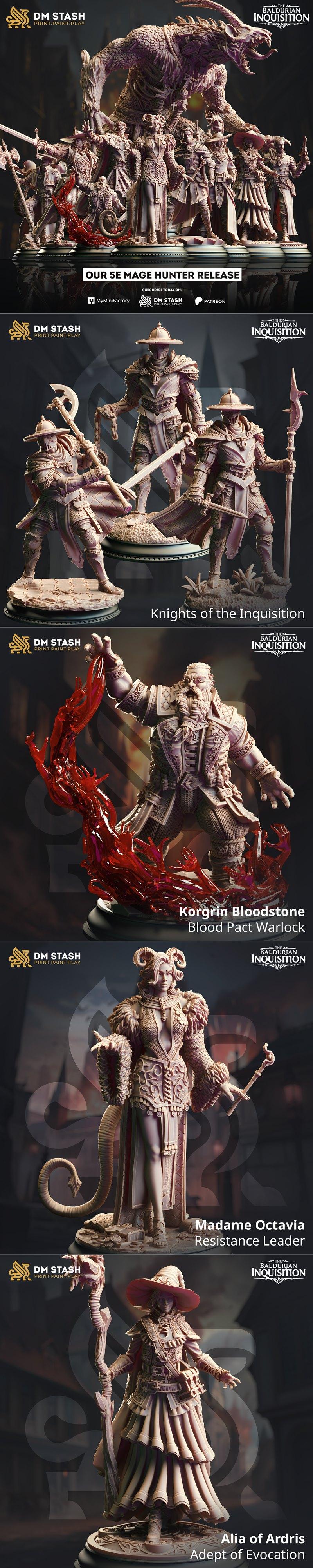 DM Stash – 《巴尔迪安追捕》2025年3D打印模型|DM Stash – The Baldurian Inquisition March 2025 – 3D Print Model STL