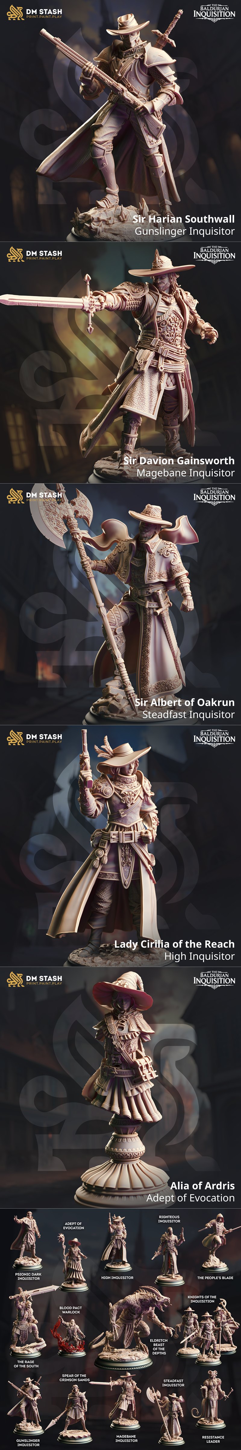 DM Stash – 《巴尔迪安追捕》2025年3D打印模型|DM Stash – The Baldurian Inquisition March 2025 – 3D Print Model STL