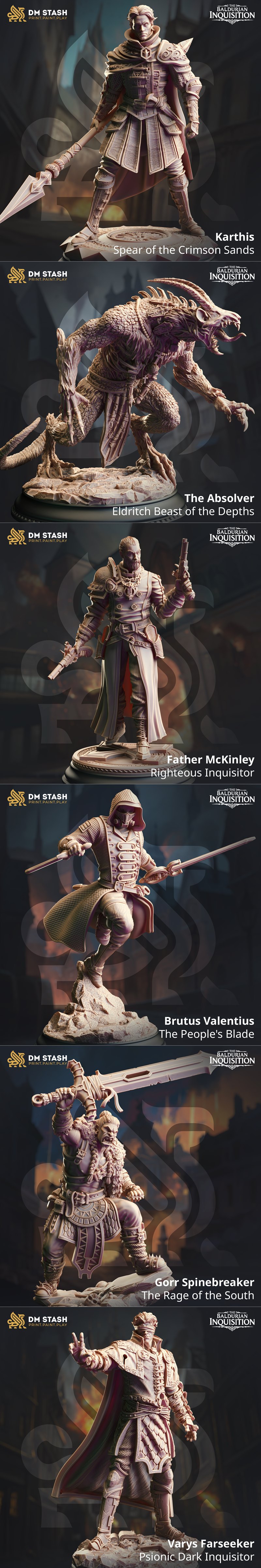 DM Stash – 《巴尔迪安追捕》2025年3D打印模型|DM Stash – The Baldurian Inquisition March 2025 – 3D Print Model STL