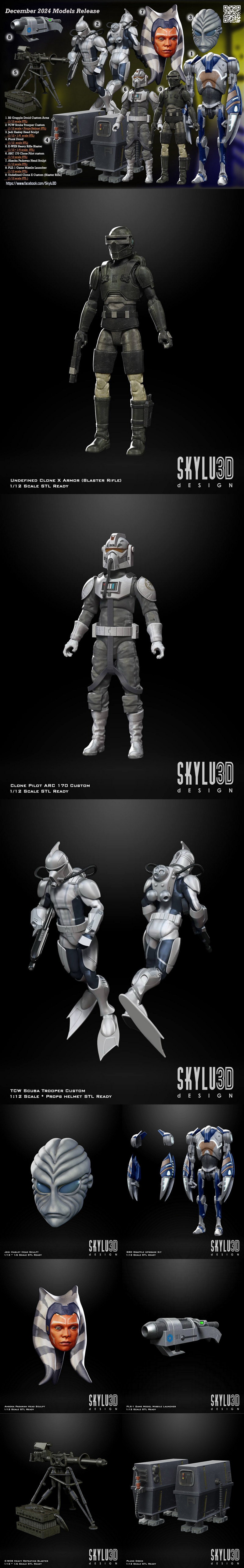 Skylu 12月作品：3D打印模型《银河英雄》角色模型|Skylu December 2024 – 3D Print Model