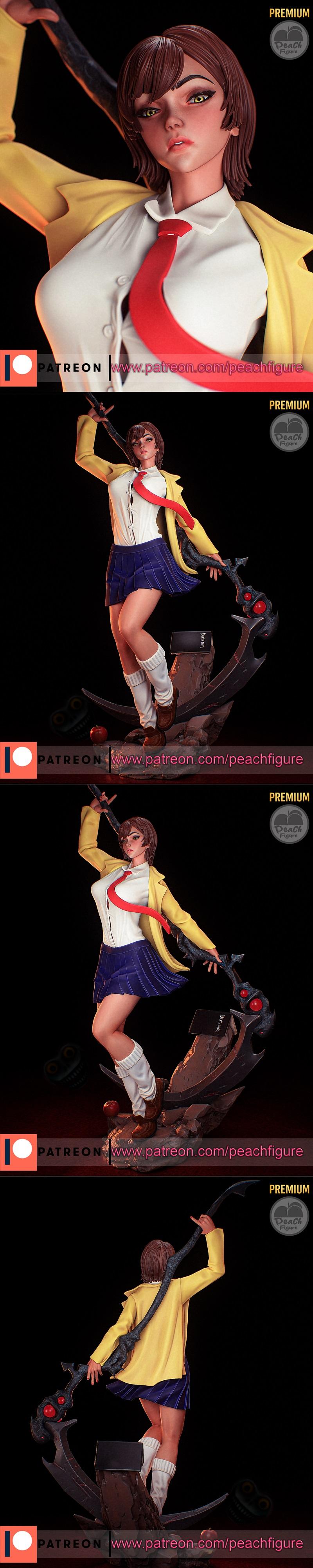 死亡笔记 Light 伊冈 3D打印模型|Peach Figure – Death Note – Light Yagami Female – 3D Print Model STL