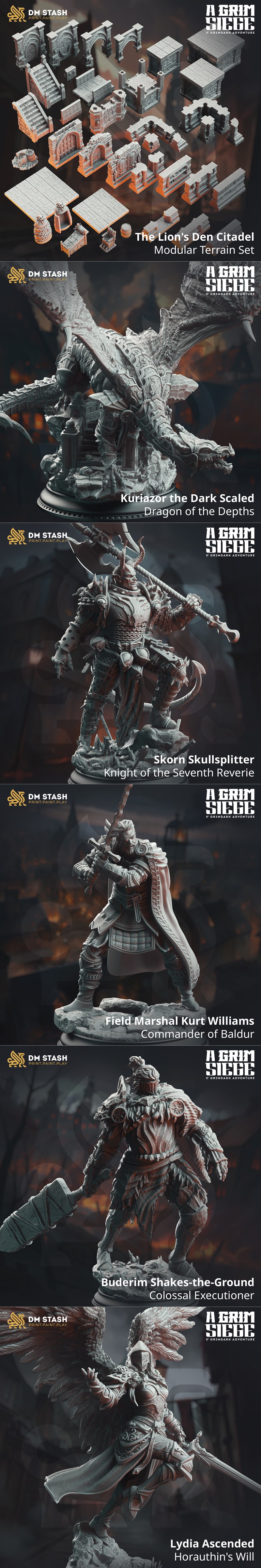 DM Stash – 《grim siege》2025年3D打印模型|DM Stash – A Grim Siege April 2025 – 3D Print Model STL